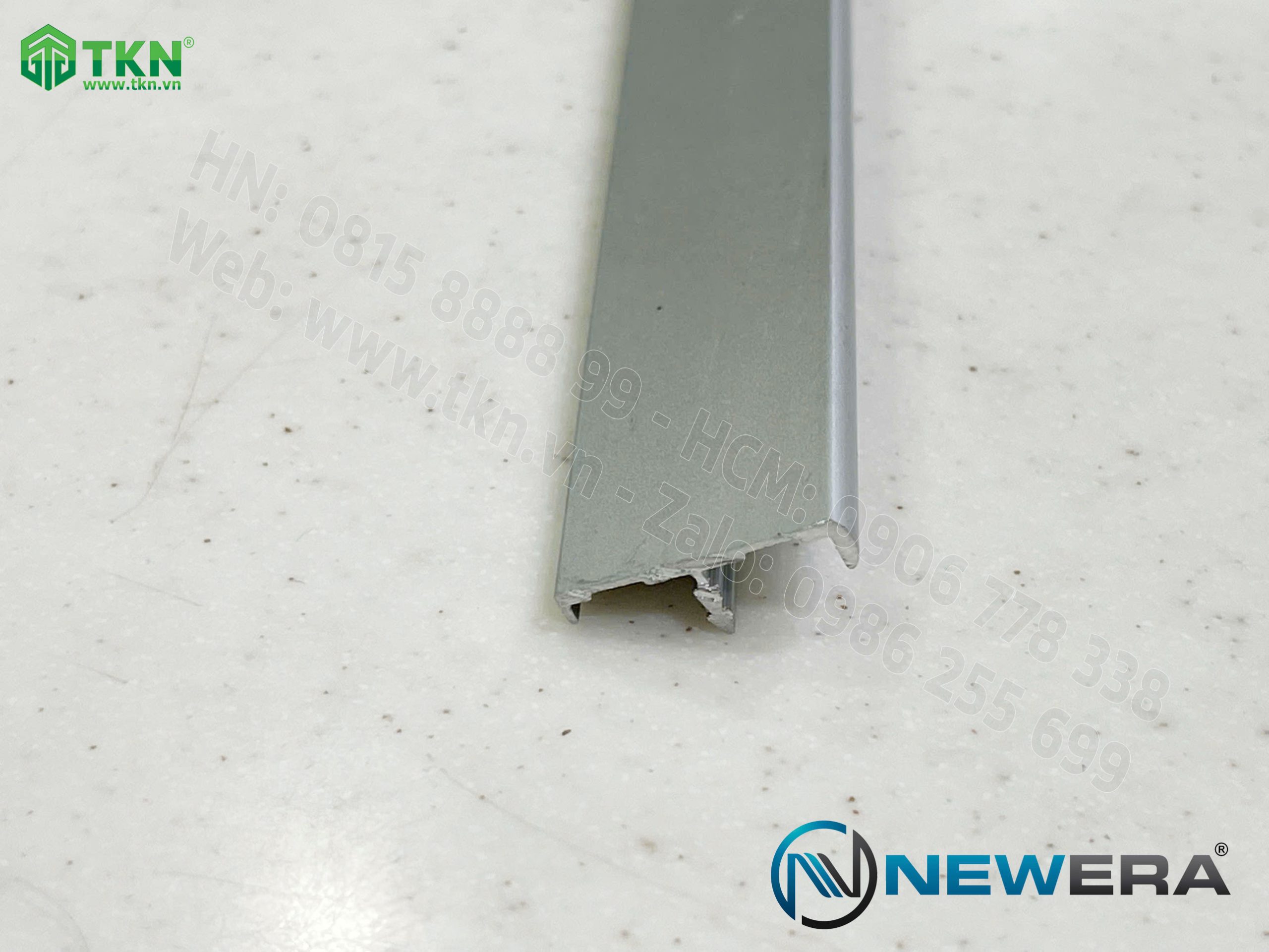 Nẹp nhôm bo cánh tủ dài 3m màu ánh bạc NE5030.3000SV 5