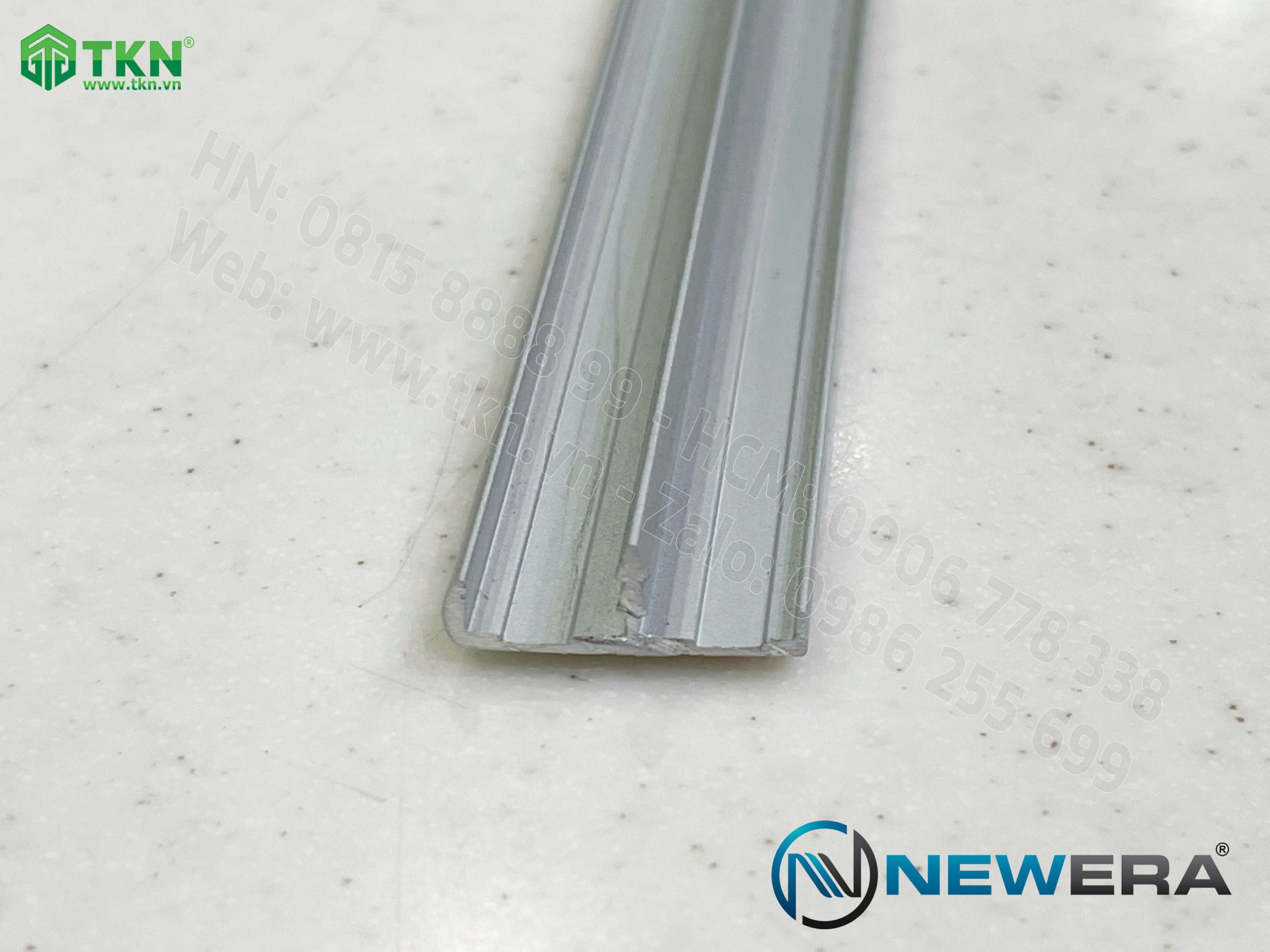 Nẹp nhôm bo cánh tủ dài 3m màu ánh bạc NE5030.3000SV 14