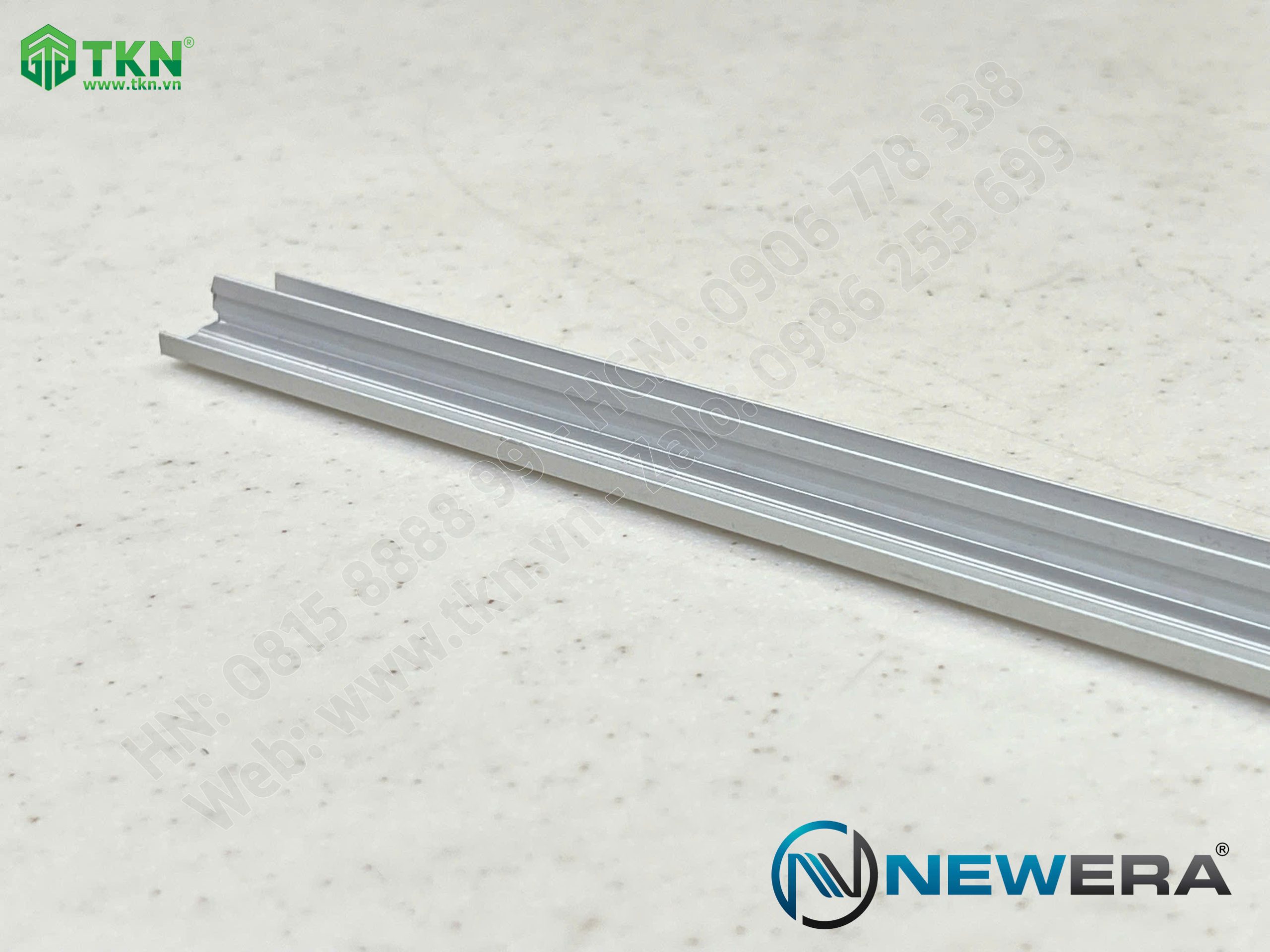 Nẹp nhôm bo cánh tủ dài 3m màu ánh bạc NE5030.3000SV 12