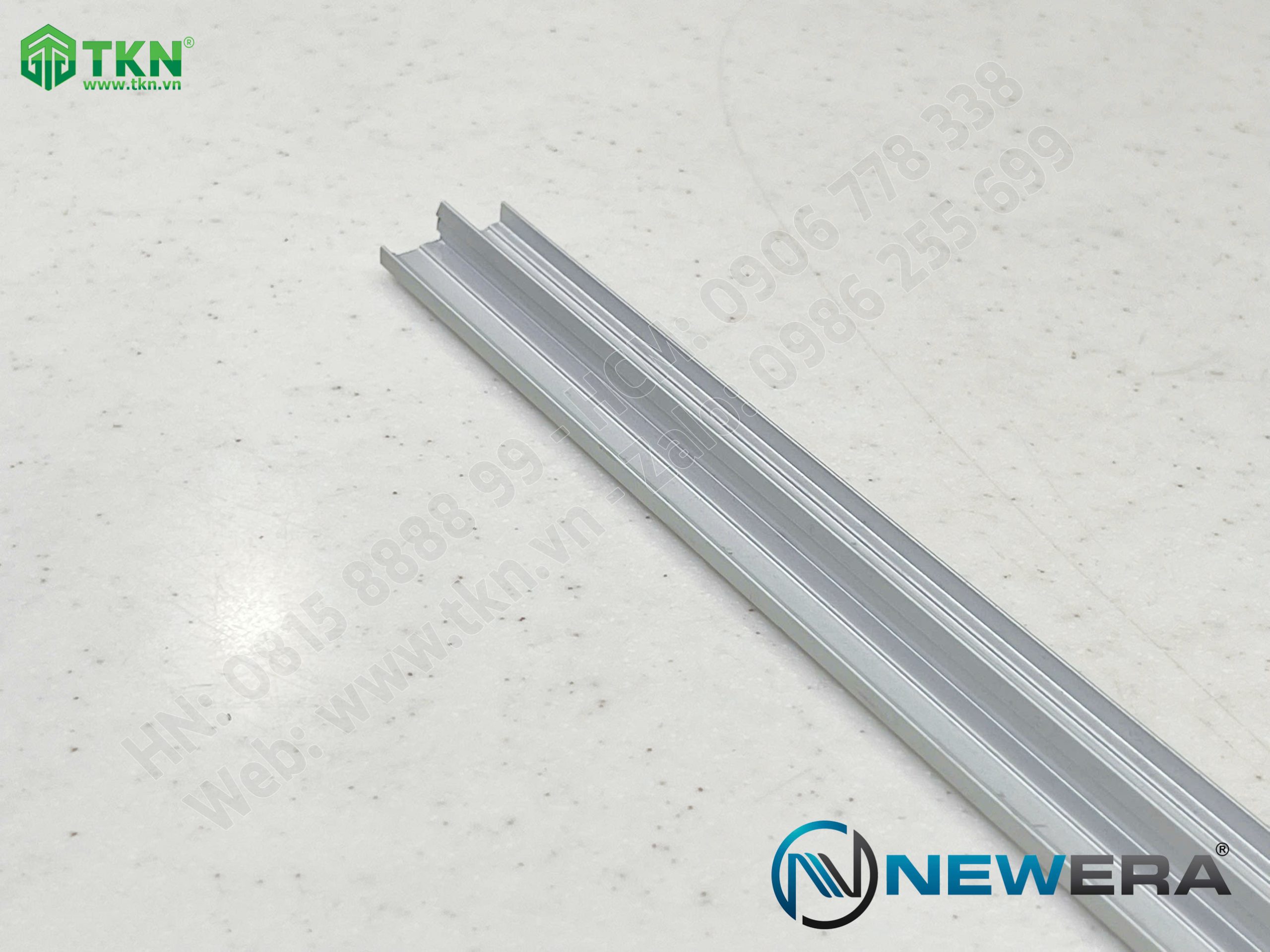 Nẹp nhôm bo cánh tủ dài 3m màu ánh bạc NE5030.3000SV 11