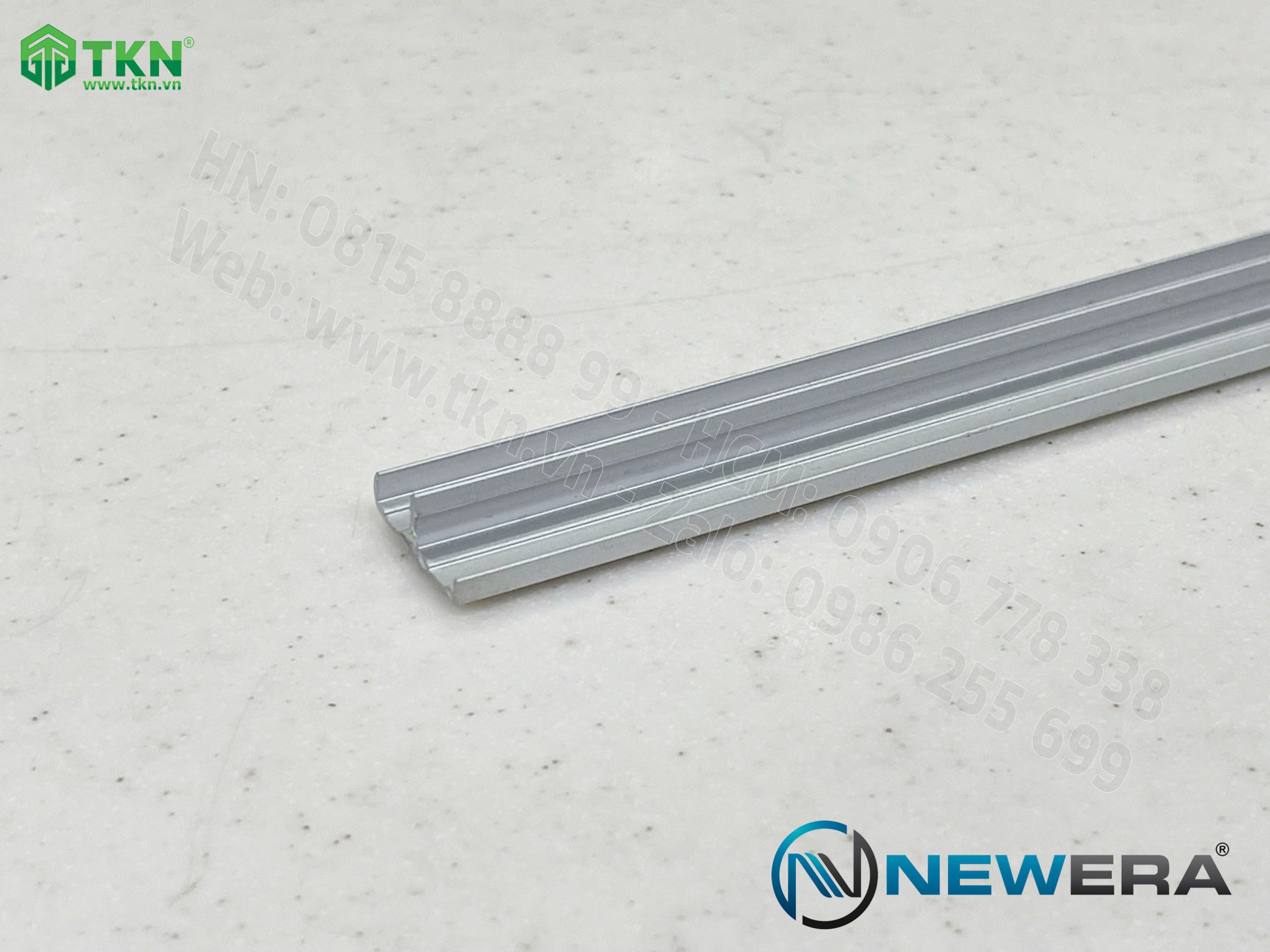 Nẹp nhôm bo cánh tủ dài 3m màu ánh bạc NE5030.3000SV 9