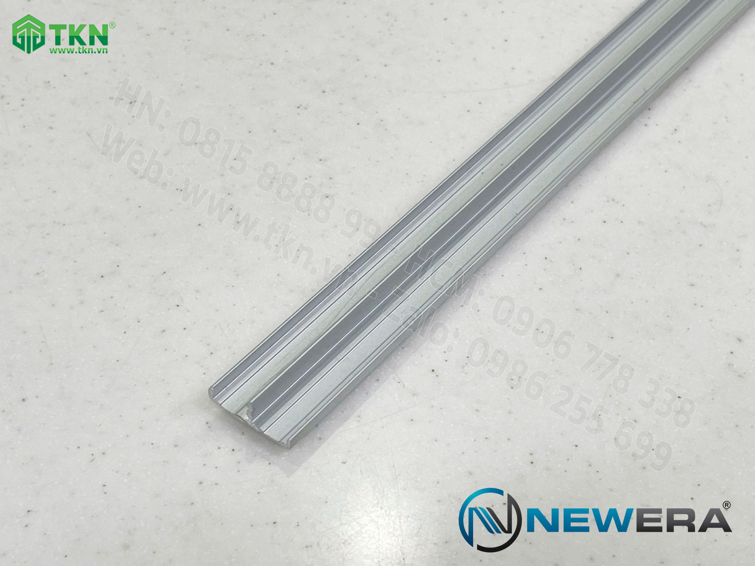 Nẹp nhôm bo cánh tủ dài 3m màu ánh bạc NE5030.3000SV 7