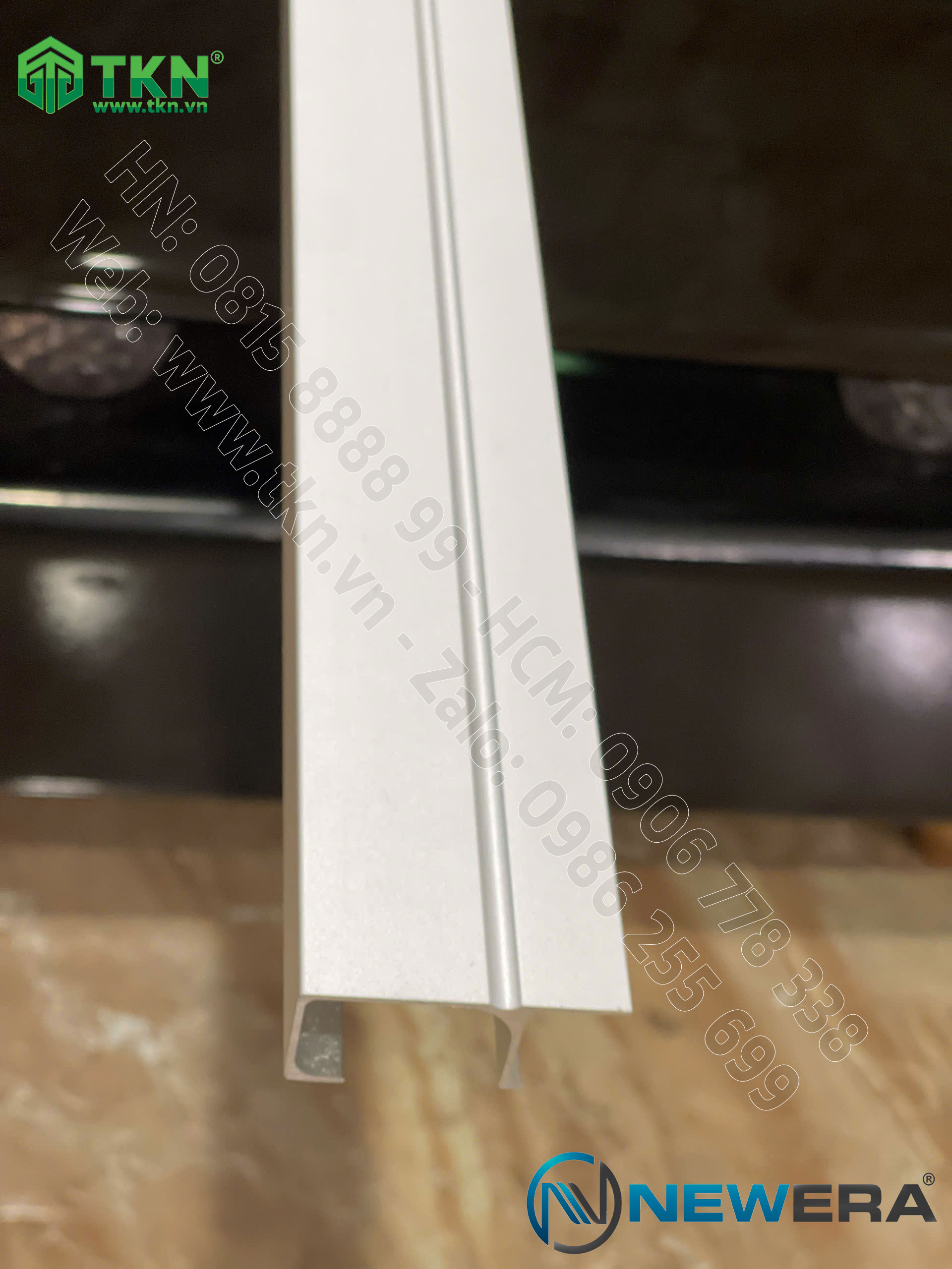 Tay nắm âm tủ hợp kim nhôm dài màu ánh bạc NE9999.3000SV 11