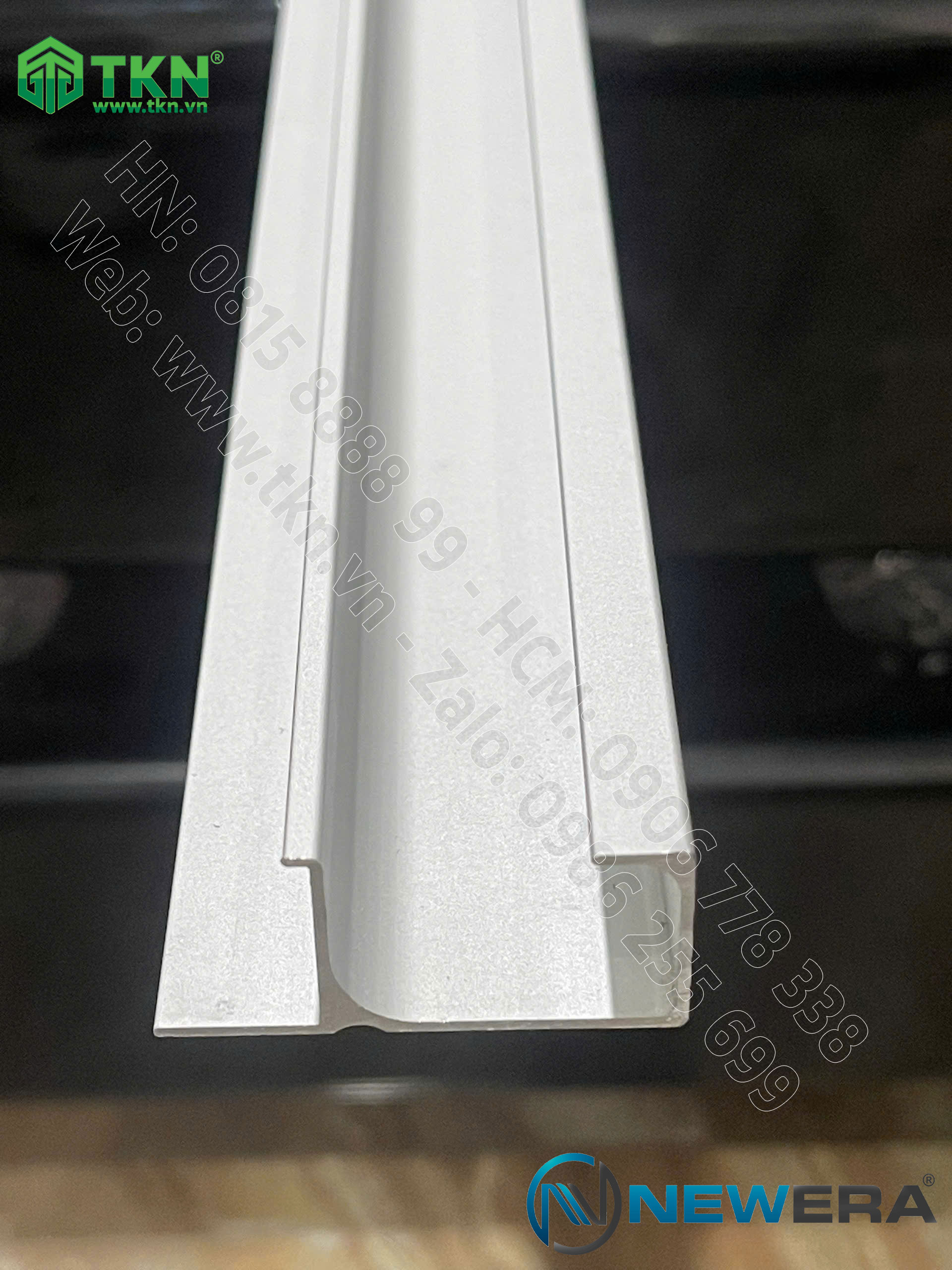 Tay nắm âm tủ hợp kim nhôm dài màu ánh bạc NE9999.3000SV 7