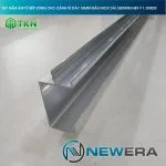 Tay nắm âm cửa hợp kim nhôm dài màu inox xẻ rãnh NE9111.3000SS