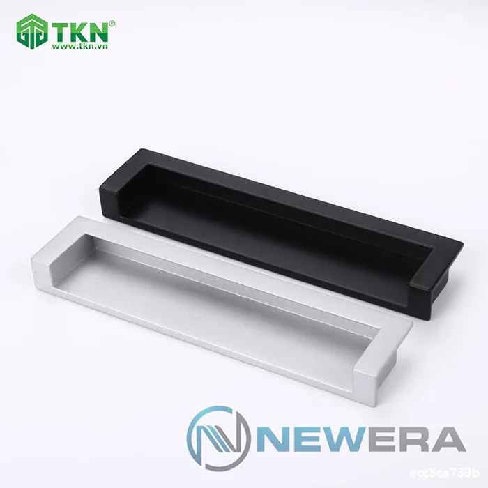 Tay nắm tủ âm hợp kim màu đen NE6755.128D 3