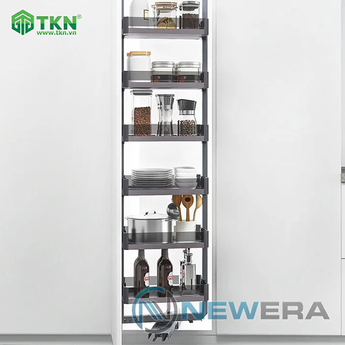 Tủ đồ khô NewEra cánh kéo dạng xoay 6 tầng 6 rổ NE766.400 7
