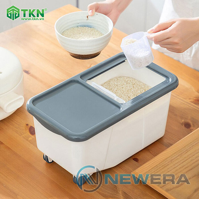 Thùng gạo NewEra nhựa PP dung tích 6kg NE0705E 8