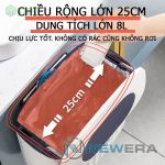 Thùng rác gắn tủ bếp có nắp đậy NE0606 4