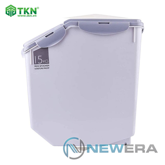 Thùng gạo NewEra nhựa PP dung tích 15kg NE0306E 3