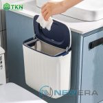 Thùng rác gắn tủ bếp có nắp đậy NE0606 8
