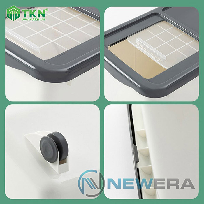 Thùng gạo NewEra nhựa PP dung tích 6kg NE0705E 3