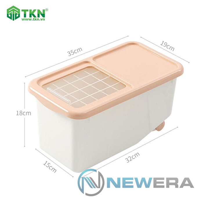 Thùng gạo NewEra nhựa PP dung tích 6kg NE0705E 6