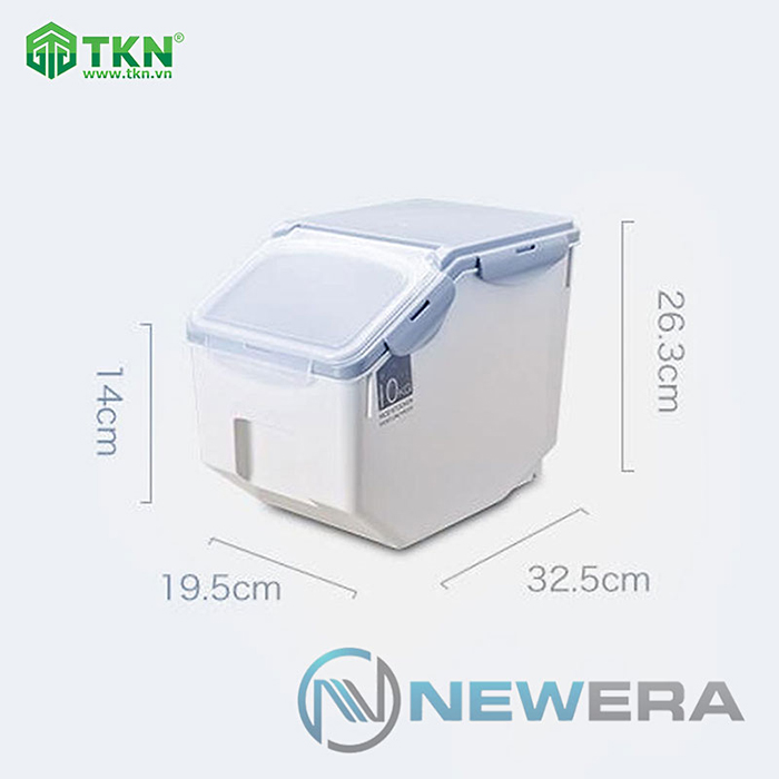 Thùng gạo NewEra nhựa PP dung tích 10kg NE0305E 3