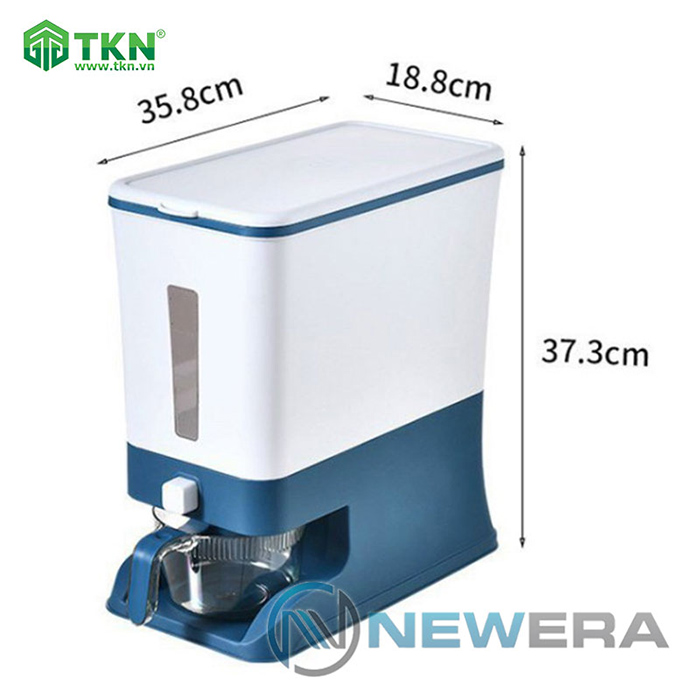 Thùng gạo NewEra nhựa PP dung tích 12kg NE0501E 4