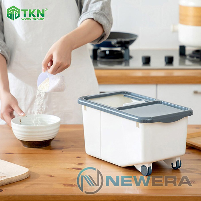 Thùng gạo NewEra nhựa PP dung tích 6kg NE0705E 7