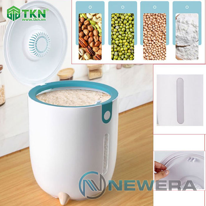 Thùng đựng gạo NewEra chống ẩm mốc dung tích 10kg NE0601E