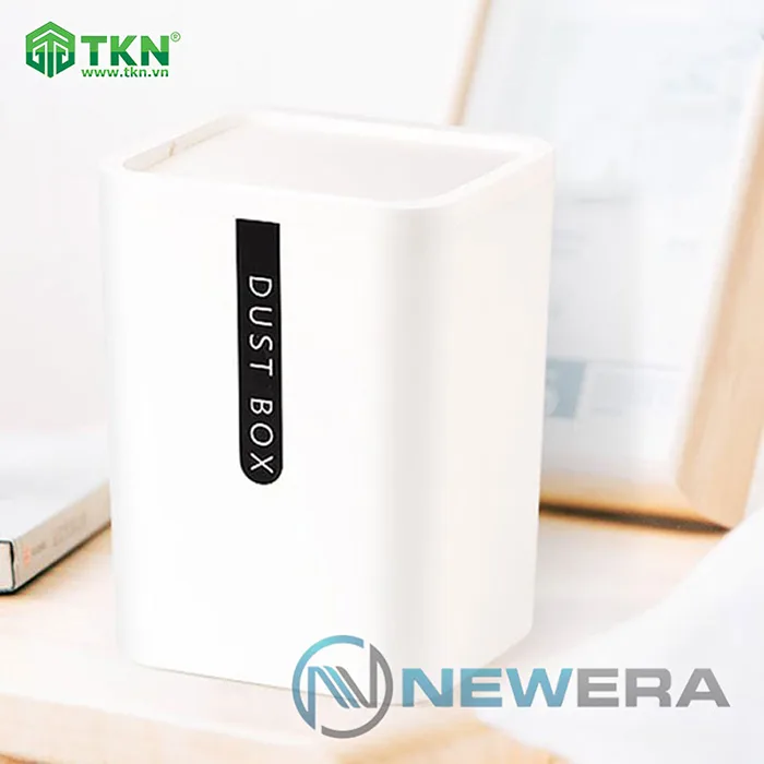 Thùng rác mini NewEra nắp lật 360 độ nhỏ gọn NE0608T 3