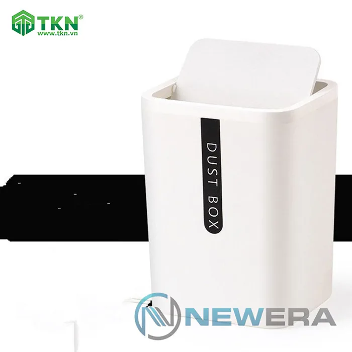Thùng rác mini NewEra nắp lật 360 độ nhỏ gọn NE0608T 2