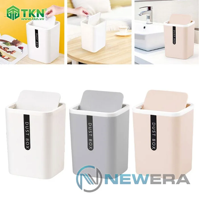 3 màu thùng rác mini để bàn văn phòng