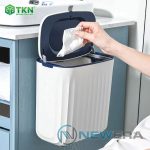 Thùng rác gắn tủ bếp có nắp đậy NE0606 1