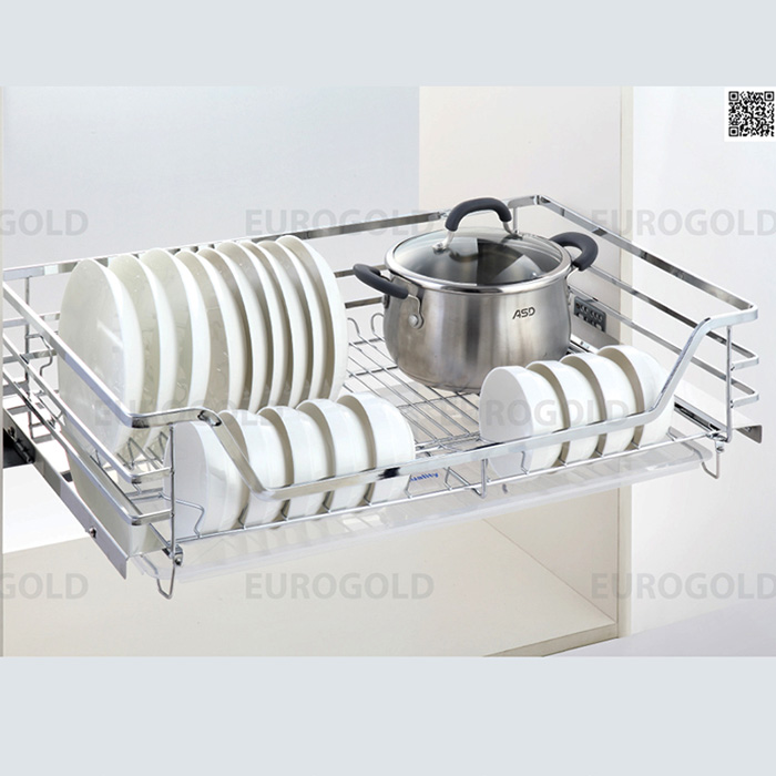 Giá để bát đĩa trong tủ bếp Eurogold EP80 được làm từ chất liệu inox 304