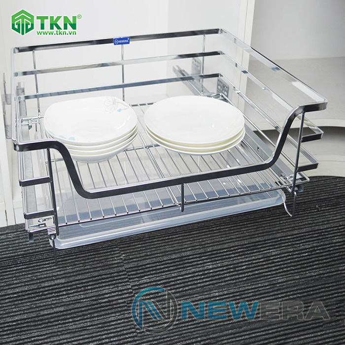 Giá bát đĩa tủ dưới NewEra mã NE288.600 có khay đựng và hứng nước riêng biệt 