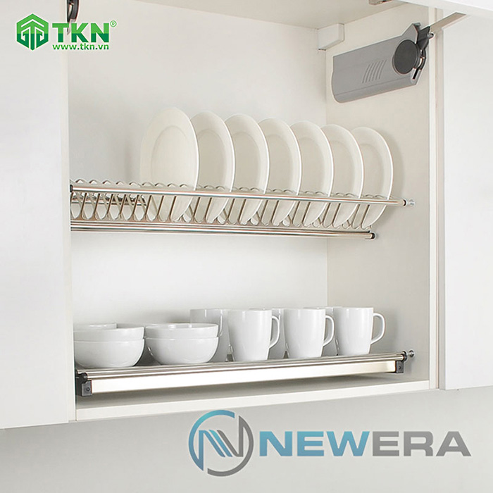 Giá treo úp bát đĩa tủ trên NewEra 2 tầng – mã NE555.600 