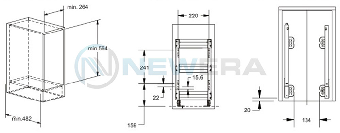 GIÁ DAO THỚT GIA VỊ CHAI LỌ 3 TẦNG NEWERA INOX HỘP 304 – NE355.350 8