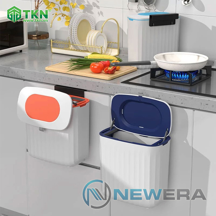 Thùng rác gắn tủ bếp có nắp đậy NewEra với thiết kế tinh tế