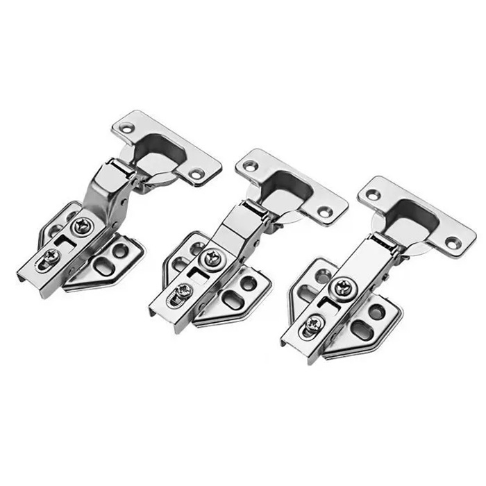 Bản lề tủ bếp thông minh piston màu trắng bạc