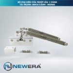 Bộ phụ kiện cửa trượt lùa NewEra 1 cánh 8-12mm, giảm chấn 2 chiều, tải trọng 80kg/cánh NE286S