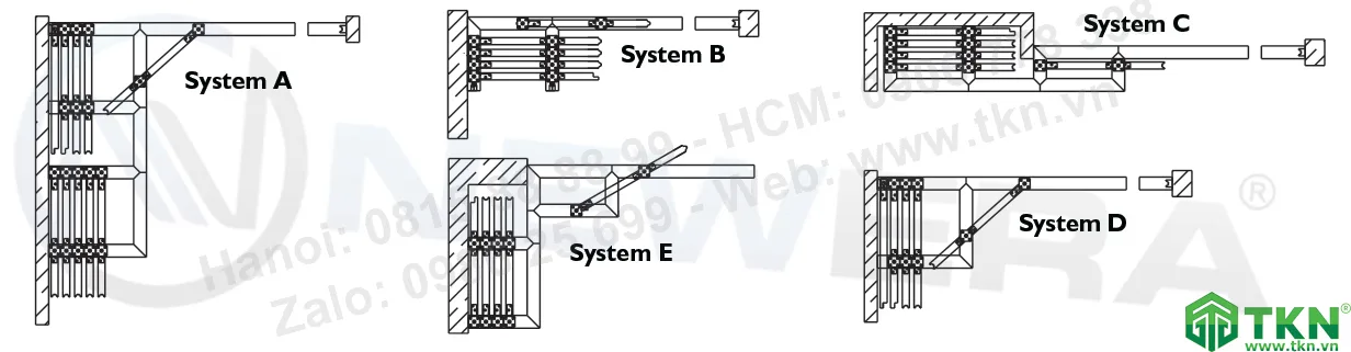 Phu kien vach ngan sieu tai trong 200kg NE329 0