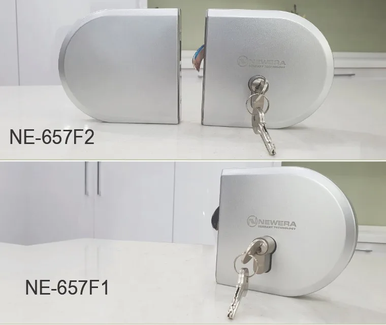 Khóa cửa trượt lùa NewEra cửa kính 1 cánh NE657F1