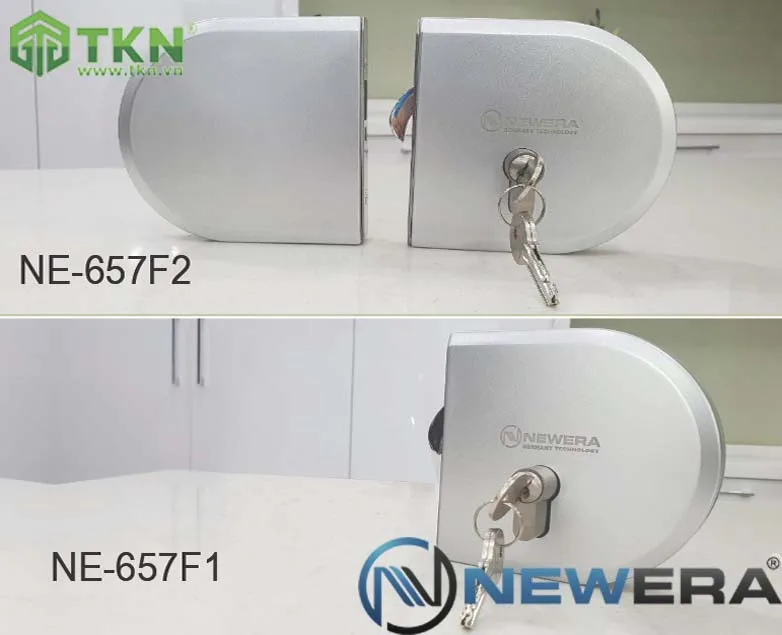 Khóa cửa trượt lùa NewEra cửa kính 2 cánh NE657F2