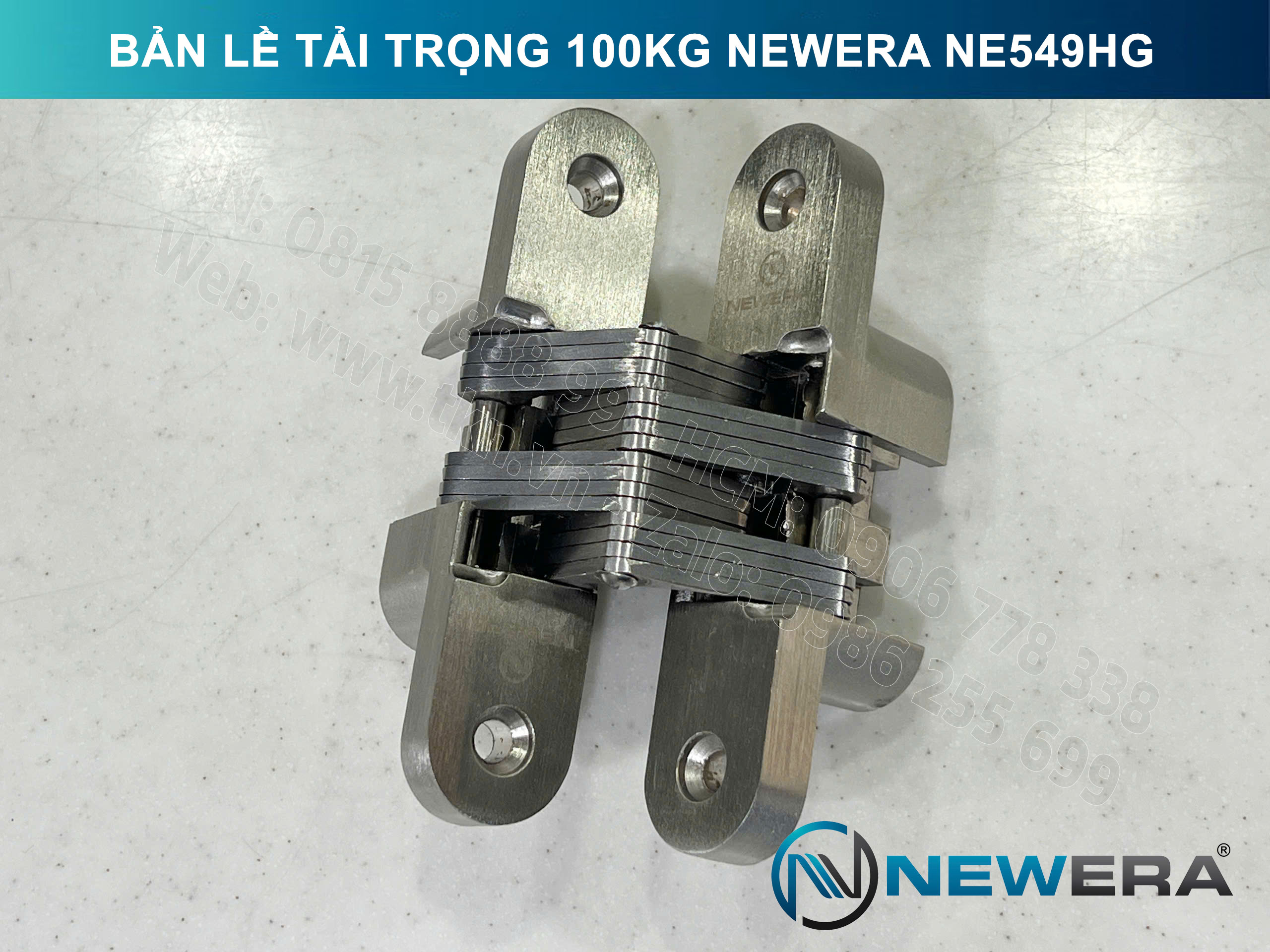 Bản lề cửa gấp NewEra tải trọng 100kg NE549HG 9