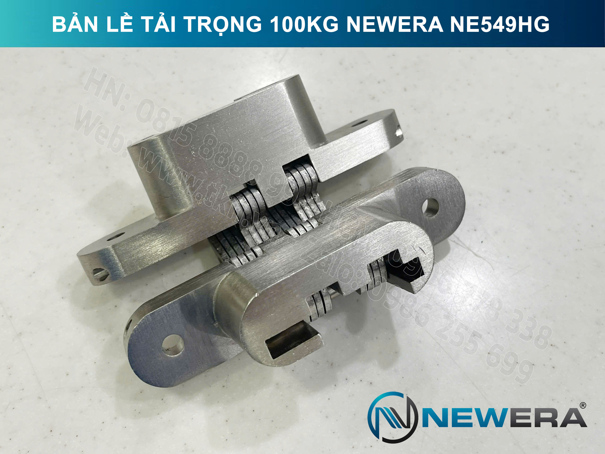 Bản lề cửa gấp NewEra tải trọng 100kg NE549HG 12