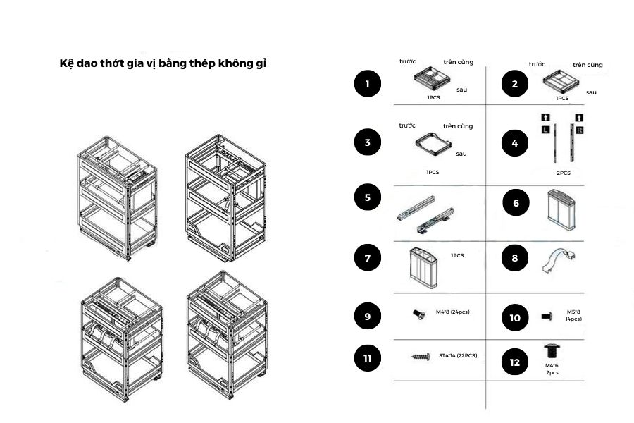 Phụ khiếu nại kệ dao thớt phụ gia NewEra