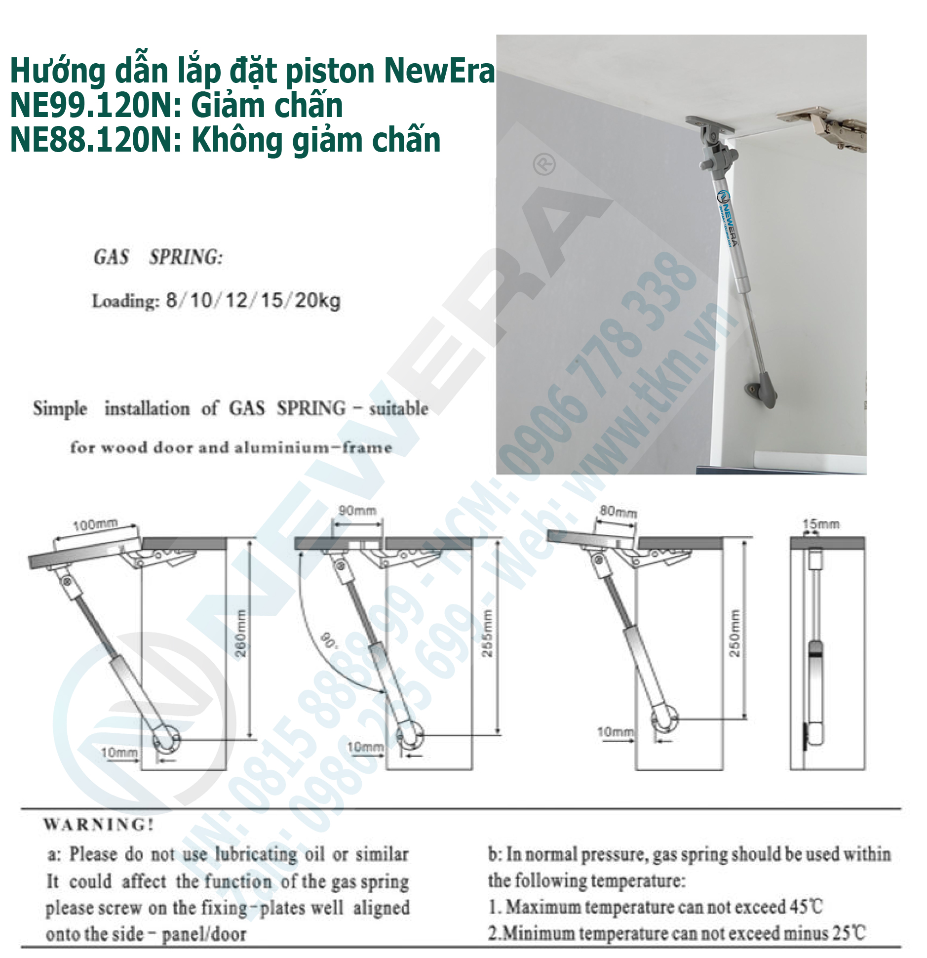 Huong dan lap dat piston tay nang don NewEra NE8899