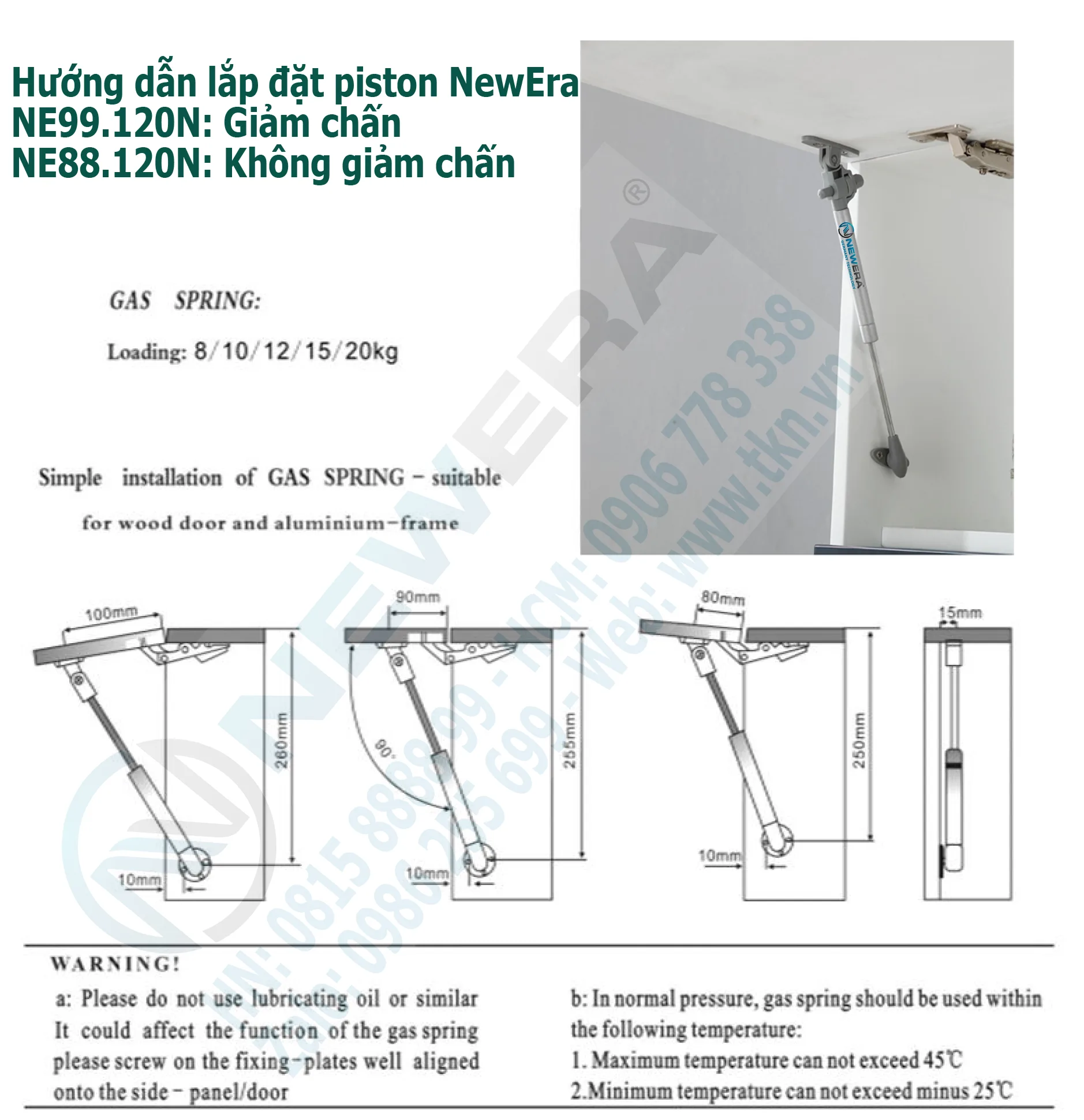 Huong dan lap dat piston tay nang don NewEra NE8899