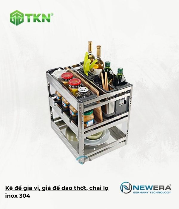 Kệ để gia vị, giá để dao thớt, chai lọ