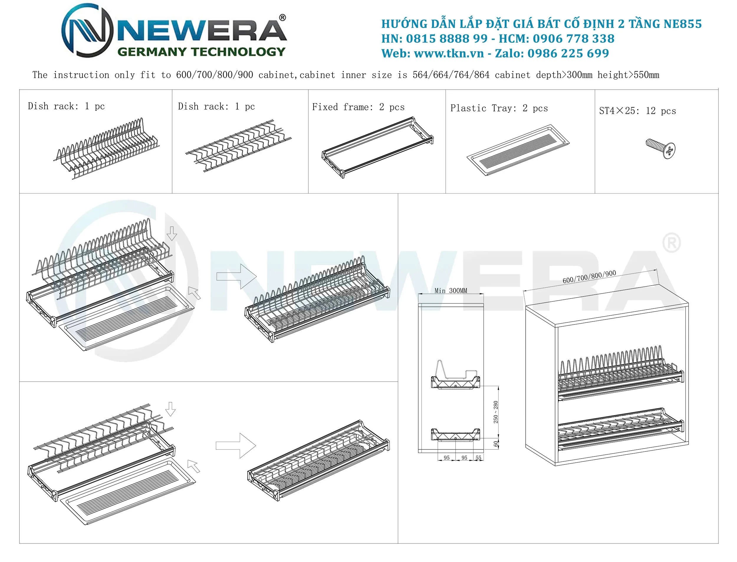 Huong dan lap dat gia bat co dinh NewEra NE855