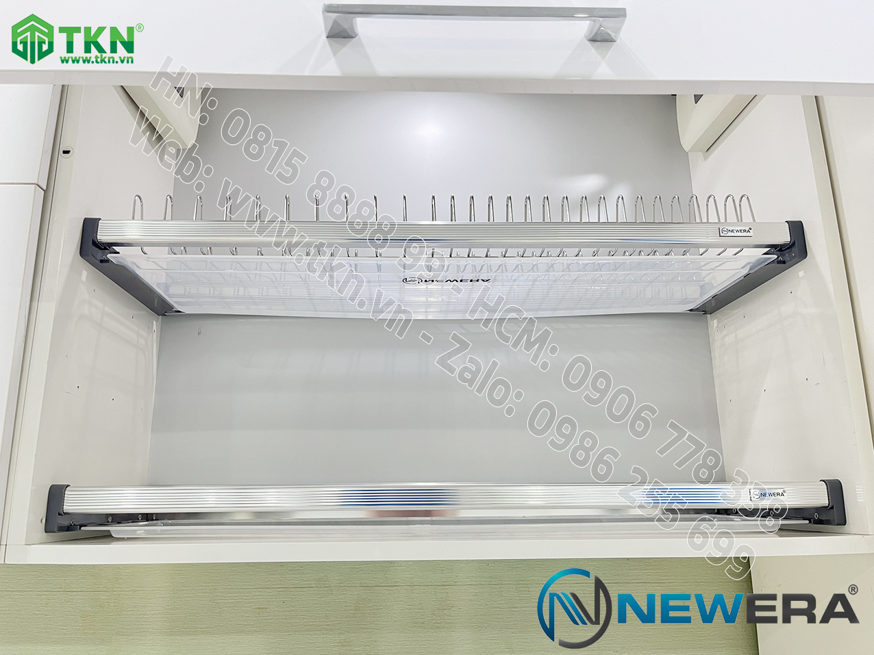 Giá để bát đĩa cố định NewEra 2 tầng inox 304 NE855.600