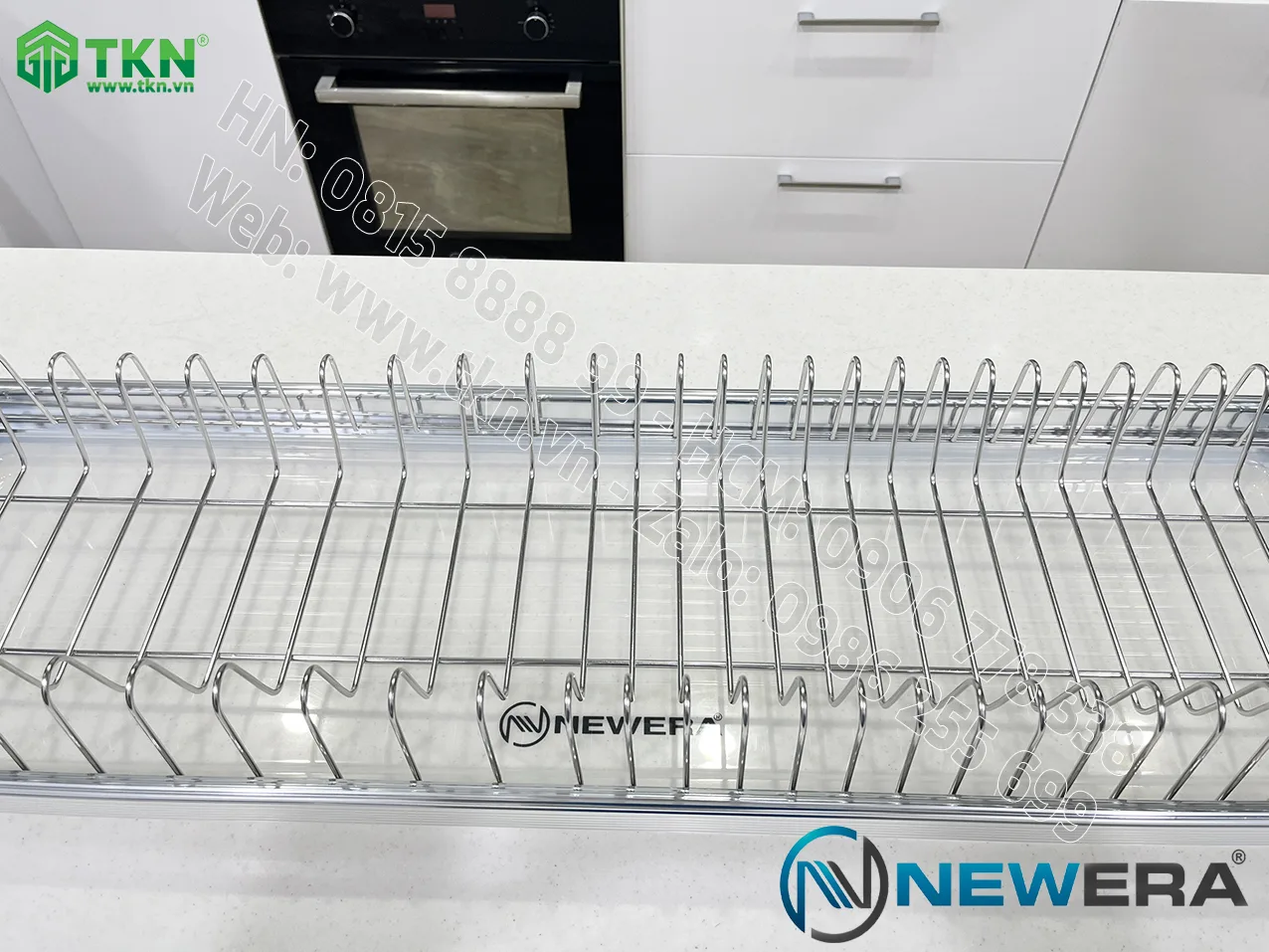 Giá để bát đĩa cố định NewEra 2 tầng inox 304 NE855.800 5