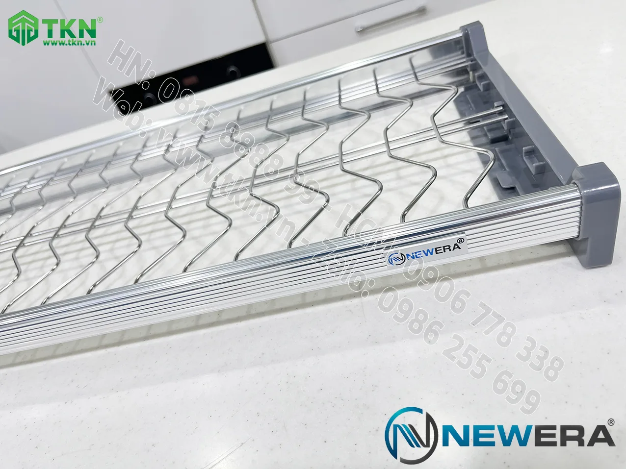 Giá để bát đĩa cố định NewEra 2 tầng inox 304 NE855.800 6