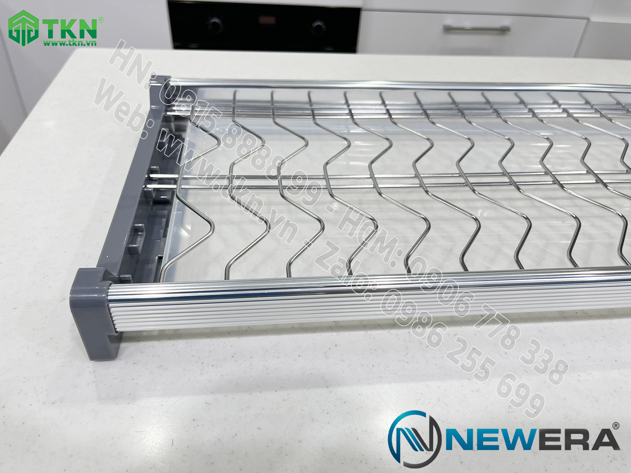 Giá để bát đĩa cố định NewEra 2 tầng inox 304 NE855.700 7