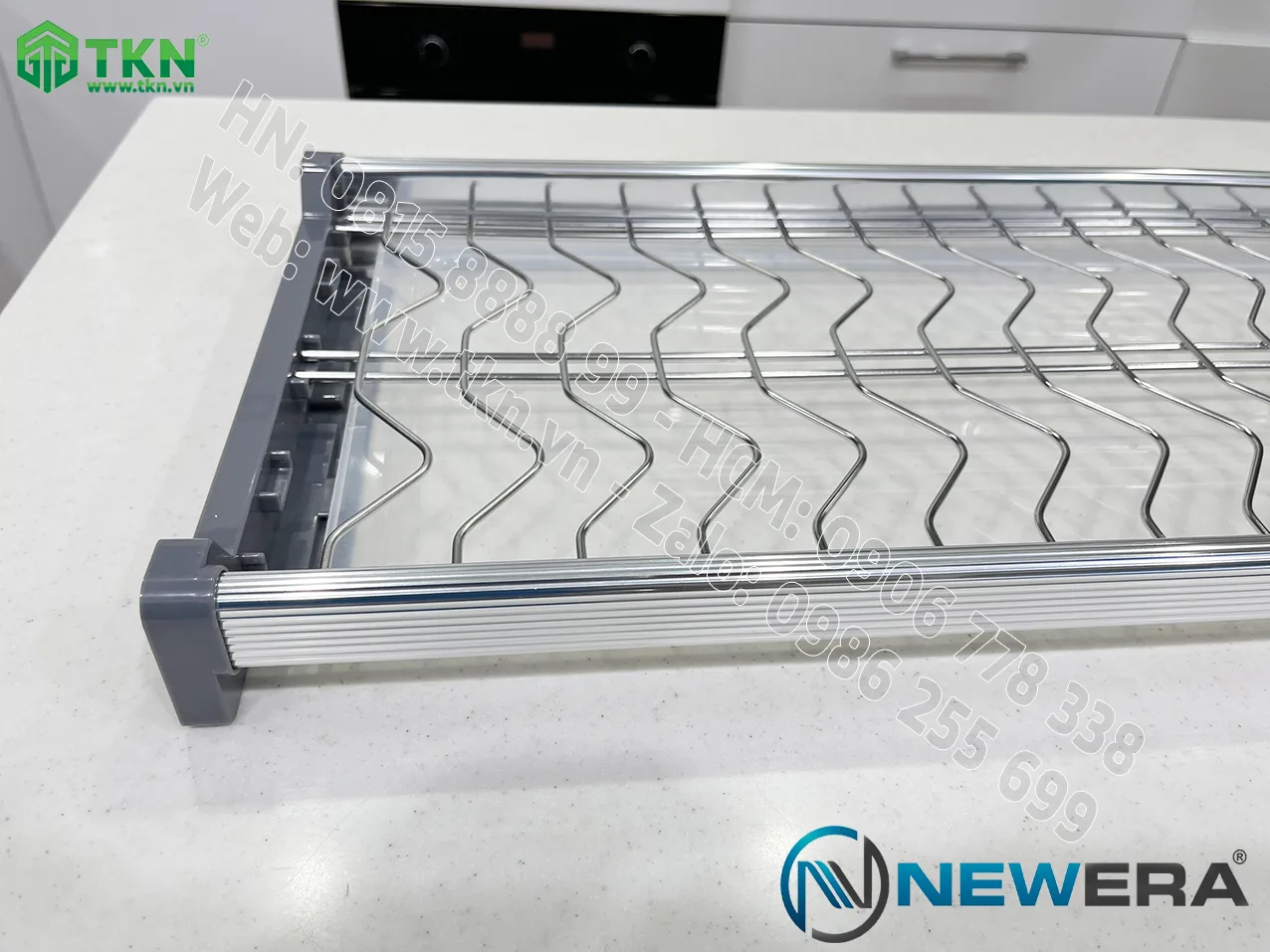 Giá để bát đĩa cố định NewEra 2 tầng inox 304 NE855.800 7