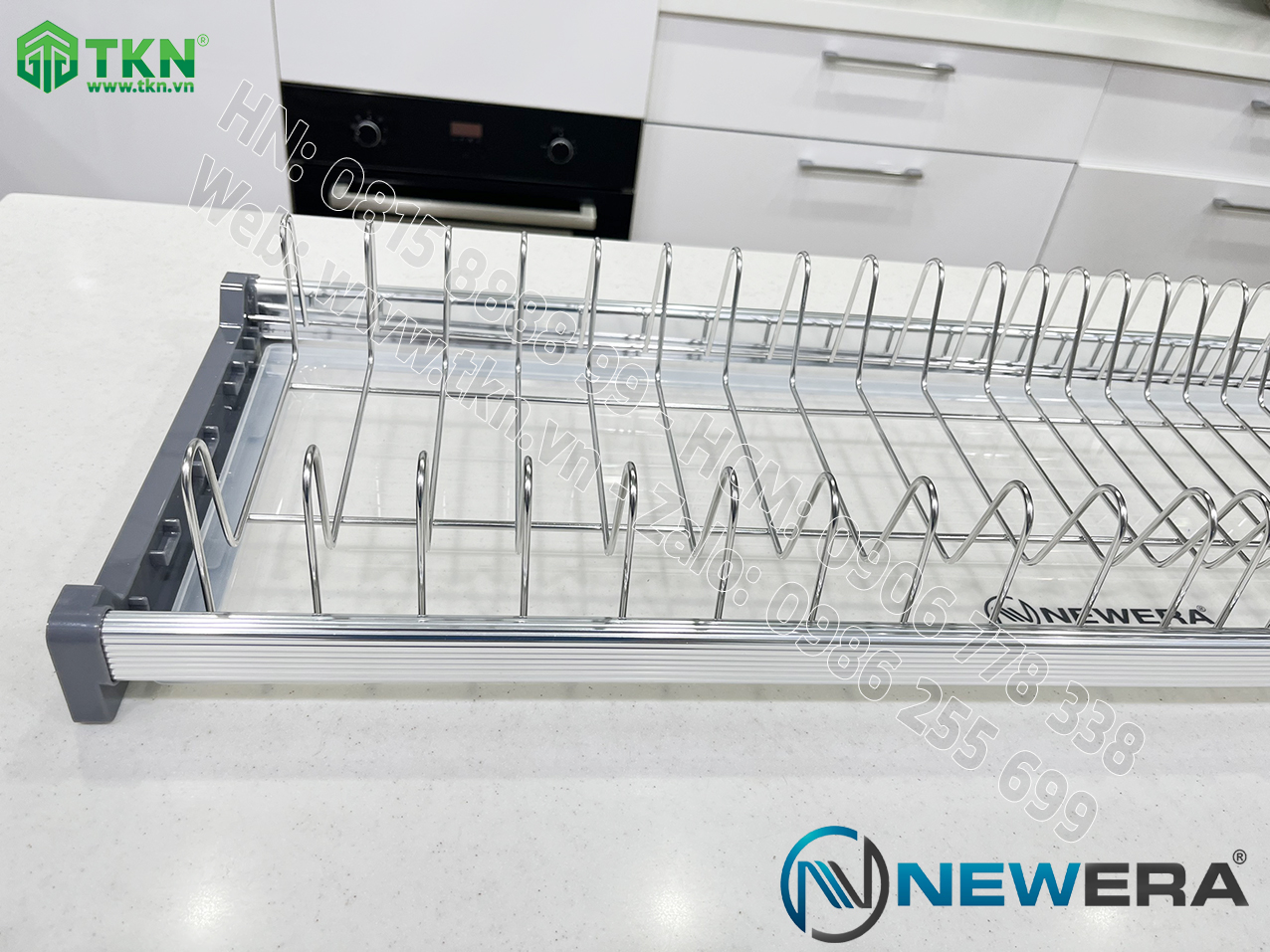 Giá để bát đĩa cố định NewEra 2 tầng inox 304 NE855.700 8