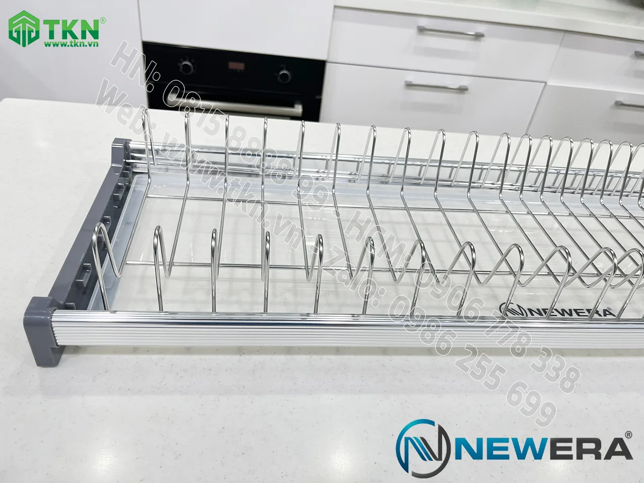 Giá để bát đĩa cố định NewEra 2 tầng inox 304 NE855.800 8