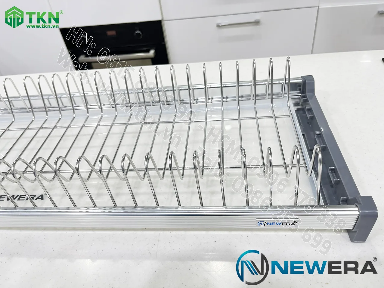 Giá để bát đĩa cố định NewEra 2 tầng inox 304 NE855.800 9